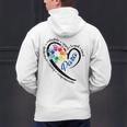 Para Heart Teacher Paraprofessional Paraeducator Men Women Men's Hoodie Back Print, gift for family, gift for coworker