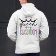 Queen Of My Classroom Colorful Teacher For Men Women Men's Hoodie Back Print, gift for family, gift for coworker Queen Of My Classroom Colorful Teacher For Men Women Men's Hoodie Back Print, gift for family, gift for coworker