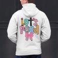 Lets Read Reading Teacher Back To School Literacy Pencil Bow Men's Hoodie Back Print, gift for family, gift for coworker Lets Read Reading Teacher Back To School Literacy Pencil Bow Men's Hoodie Back Print, gift for family, gift for coworker