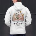 Retired 2025 A New Chapter Begins Retirement Teacher Book Men's Hoodie Back Print, gift for family, gift for coworker
