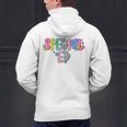 Retro Checkered Special Education Teacher Back To School Men's Hoodie Back Print, gift for family, gift for coworker