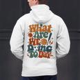 Retro PE Teacher What Are We Doing Today School Coach Women Men's Hoodie Back Print, Pe Teacher Hoodies, gift for family, gift for coworker