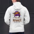 Spooky Paraprofessional Life Halloween Messy Bun Teacher For Men Women Men's Hoodie Back Print, gift for family, gift for coworker Spooky Paraprofessional Life Halloween Messy Bun Teacher For Men Women Men's Hoodie Back Print, gift for family, gift for coworker