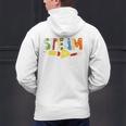 Steam Teacher Science Tech Engineering Arts Maker Men's Hoodie Back Print, Science Teacher Hoodies, gift for family, gift for coworker