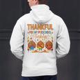 Teach Thanksgiving Teacher Thankful For My Preschool Turkeys Men's Hoodie Back Print, gift for family, gift for coworker
