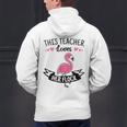 This Teacher Loves Her Flock Cute Flamingo Teacher Men's Hoodie Back Print, gift for family, gift for coworker This Teacher Loves Her Flock Cute Flamingo Teacher Men's Hoodie Back Print, gift for family, gift for coworker