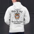 This Is My Tired Teacher Costume Skull Halloween Messy Bun Men's Hoodie Back Print, gift for family, gift for coworker This Is My Tired Teacher Costume Skull Halloween Messy Bun Men's Hoodie Back Print, gift for family, gift for coworker