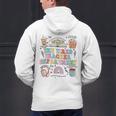 The Tired Teachers Department Retro Groovy Back To School Men's Hoodie Back Print, gift for family, gift for coworker The Tired Teachers Department Retro Groovy Back To School Men's Hoodie Back Print, gift for family, gift for coworker
