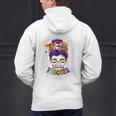 Witchy Teacher Halloween Messy Bun Teacher Bleached Men's Hoodie Back Print, gift for family, gift for coworker Witchy Teacher Halloween Messy Bun Teacher Bleached Men's Hoodie Back Print, gift for family, gift for coworker