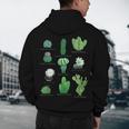 10 Types Of Cactus Succulent Teacher Chart Cactus Lover Tee Men's Hoodie Back Print, novelty gifts, funny gifts