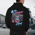 4th Grade Is My Jam Vintage 80s Boombox Teacher Student Men's Hoodie Back Print, novelty gifts, funny gifts