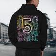 5th Grade Typography Team Fifth Grade Teacher Back To School Men's Hoodie Back Print, novelty gifts, funny gifts