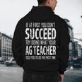 AG Teacher Shirt If At First You Don't Succeed Agriculture Men's Hoodie Back Print, novelty gifts, funny gifts