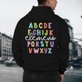 Alphabet ABC Elemeno Teacher Student Back To School Men's Hoodie Back Print, novelty gifts, funny gifts