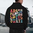 Alphabet Hi Back To School ABC Pre K Kindergarten Teacher Men's Hoodie Back Print, novelty gifts, funny gifts