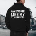 Awesome Like My 7th Grader Seventh Grade Teacher Men's Hoodie Back Print, novelty gifts, funny gifts