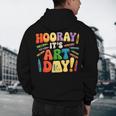Back To School Hooray It's Art Day Art Teacher Artist Men's Hoodie Back Print, novelty gifts, funny gifts