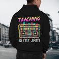 Back To School Retro Teaching Is My Jam 80s Teacher Boombox Men's Hoodie Back Print, novelty gifts, funny gifts