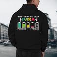 Battery Life Of a Paraprofessional Para Teacher Life Men's Hoodie Back Print, novelty gifts, funny gifts