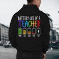 Battery Life Of A Teacher School Teacher Appreciation Men's Hoodie Back Print, novelty gifts, funny gifts