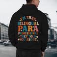 Bilingual Paraeducator Paraprofessional Parapro Teachers Men's Hoodie Back Print, novelty gifts, funny gifts