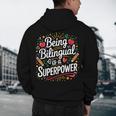 Being Bilingual Is A Superpower ESL Teacher School Men's Hoodie Back Print, novelty gifts, funny gifts