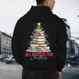 All Booked For Christmas Xmas Tree Teacher Holiday Pajamas Men's Hoodie Back Print, novelty gifts, funny gifts
