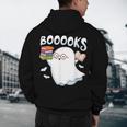 Books Halloween Librarian Teacher Reader Reading Book Lover Men's Hoodie Back Print, novelty gifts, funny gifts