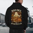 Books Are Spooktacular Ghost Book Reading Halloween Teachers Men's Hoodie Back Print, novelty gifts, funny gifts