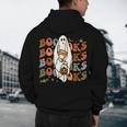 Booooks Ghost Halloween Groovy Vintage Teacher Book Reading Men's Hoodie Back Print, novelty gifts, funny gifts Booooks Ghost Halloween Groovy Vintage Teacher Book Reading Men's Hoodie Back Print, novelty gifts, funny gifts