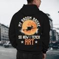 My Broom Broke So Now I Teach Art Teacher Halloween Costume For Men Women Men's Hoodie Back Print, novelty gifts, funny gifts
