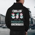 Chillin' With My Preschool Snowmies Teacher Christmas Men Women Kids Men's Hoodie Back Print, novelty gifts, funny gifts