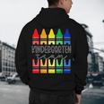 Colorful Crayon Kindergarten Team Tee For Teachers Students Men Women Kids Men's Hoodie Back Print, novelty gifts, funny gifts