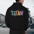 Colorful Steam Letters For Steam Program Teacher And Student Men's Hoodie Back Print, novelty gifts, funny gifts