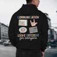 Communication Looks Different For Everyone SPED Teacher ASD Men's Hoodie Back Print, novelty gifts, funny gifts Communication Looks Different For Everyone SPED Teacher ASD Men's Hoodie Back Print, novelty gifts, funny gifts