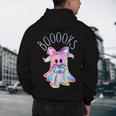 Cute Ghost Book Reading Halloween Teacher Top Girls Women Men's Hoodie Back Print, novelty gifts, funny gifts