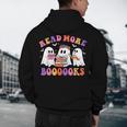 Cute Ghost Read More Books Lover Teacher Halloween Costume Men's Hoodie Back Print, novelty gifts, funny gifts