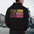 Cute Math Teacher Peace Love Math Men's Hoodie Back Print, novelty gifts, funny gifts Cute Math Teacher Peace Love Math Men's Hoodie Back Print, novelty gifts, funny gifts