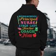 Cute Principal Nurse Lunch Lady Teacher Coach Homeschool Mom Men's Hoodie Back Print, novelty gifts, funny gifts