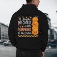 Cute Teacher Halloween For Women Men Teacher Pumpkin Men's Hoodie Back Print, novelty gifts, funny gifts