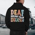 Deaf Dream Team Education Deaf Education Teacher Men's Hoodie Back Print, novelty gifts, funny gifts