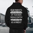 Dear Parents Your Expectations Of Teachers Should Match Men Women Men's Hoodie Back Print, novelty gifts, funny gifts Dear Parents Your Expectations Of Teachers Should Match Men Women Men's Hoodie Back Print, novelty gifts, funny gifts