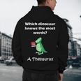 Dinosaur Thesaurus Grammar Joke Teacher Men's Hoodie Back Print, novelty gifts, funny gifts Dinosaur Thesaurus Grammar Joke Teacher Men's Hoodie Back Print, novelty gifts, funny gifts