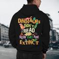 Dinosaurs Didn't Read Now They Are Extinct Reading Teacher Men's Hoodie Back Print, novelty gifts, funny gifts