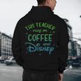 Disney This Teacher Runs On Coffee And Disney Gradient Logo Men's Hoodie Back Print, novelty gifts, funny gifts Disney This Teacher Runs On Coffee And Disney Gradient Logo Men's Hoodie Back Print, novelty gifts, funny gifts