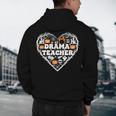 Drama Teacher Heart Pumpkin Ghost Halloween Kids Men's Hoodie Back Print, novelty gifts, funny gifts