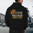 Lets Eat Kids Punctuation Turkey Thanksgiving Teacher Men's Hoodie Back Print, novelty gifts, funny gifts Lets Eat Kids Punctuation Turkey Thanksgiving Teacher Men's Hoodie Back Print, novelty gifts, funny gifts