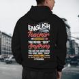 English Teacher Men's Hoodie Back Print, novelty gifts, funny gifts