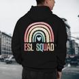 ESL Squad Teacher Crew Team Back To School English Rainbow Men's Hoodie Back Print, novelty gifts, funny gifts