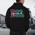 ESL Squad Teacher English As A Second Language Men's Hoodie Back Print, novelty gifts, funny gifts
